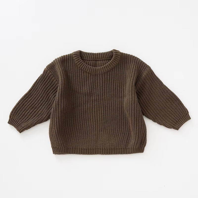 Chocolate Chunky Knit Sweater | PREORDER