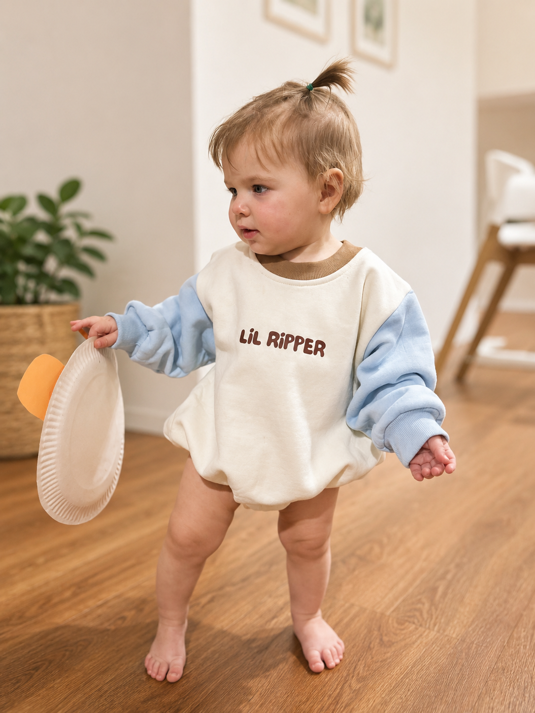 Blue + Brown Little Legends Romper | IN STOCK