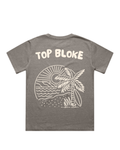 Top Bloke Tee | Faded Grey + Cream