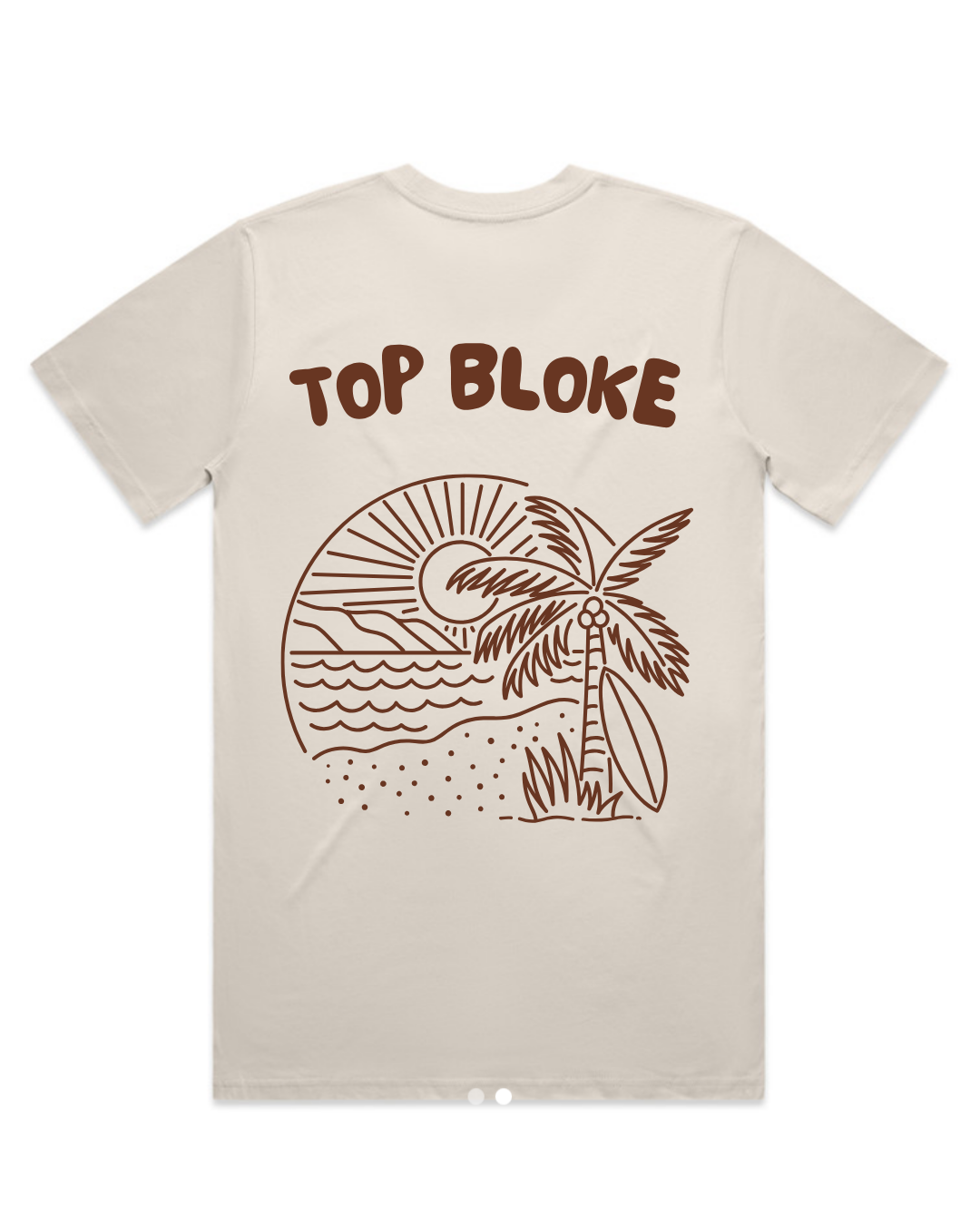 Top Bloke Tee | Bone + Chocolate Tee