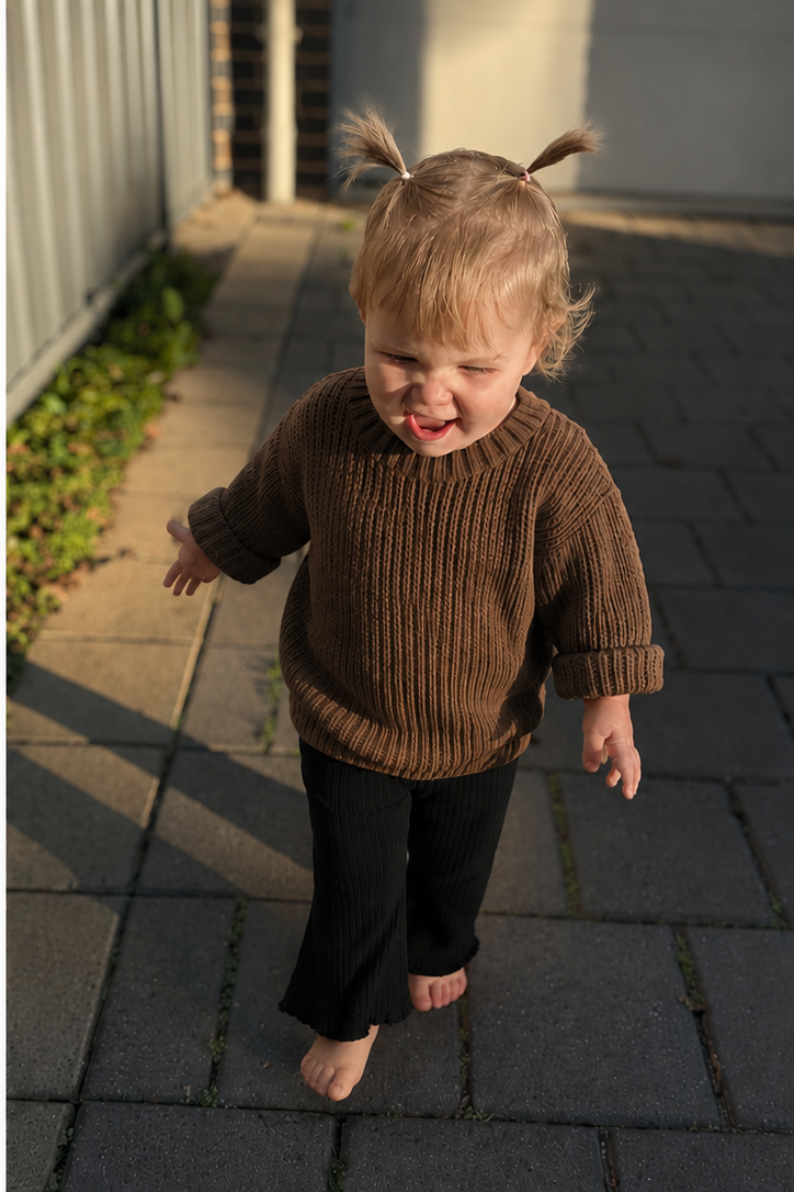 Chocolate Chunky Knit Sweater | PREORDER